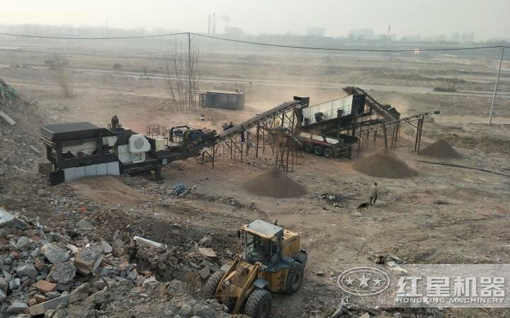 北京建筑垃圾处理再生现场