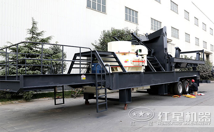 建筑垃圾移动打砂机实拍