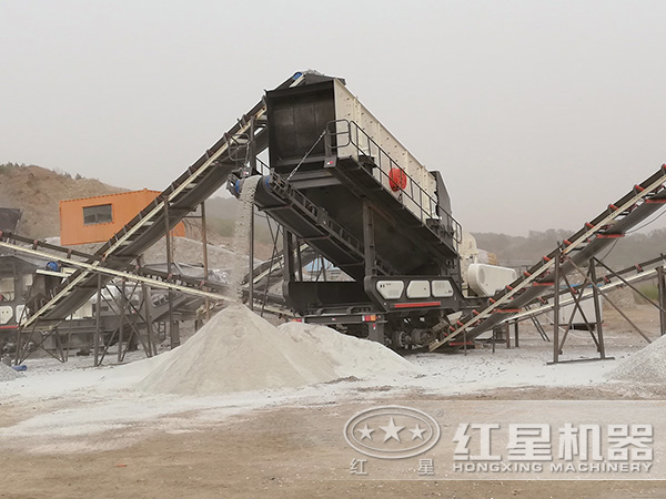 投资200吨/小时高速路用的砂石生产线