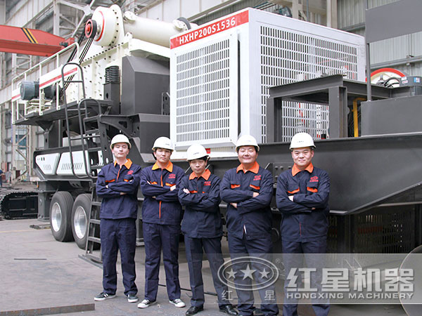 移动式建筑垃圾处理设备半成品实拍