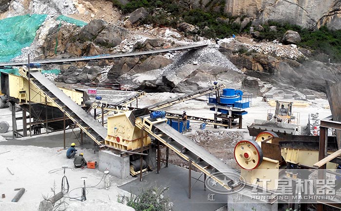 日产300吨的制砂生产线现场实拍