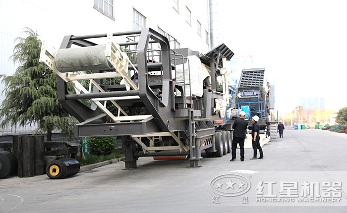 红星建筑垃圾破碎机厂区内多种现货供您选择
