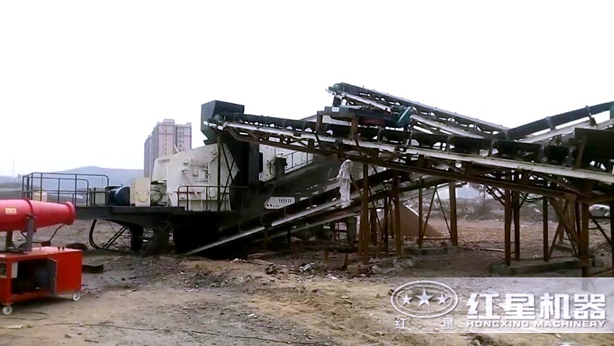 建筑垃圾粉碎、筛分机现场视频